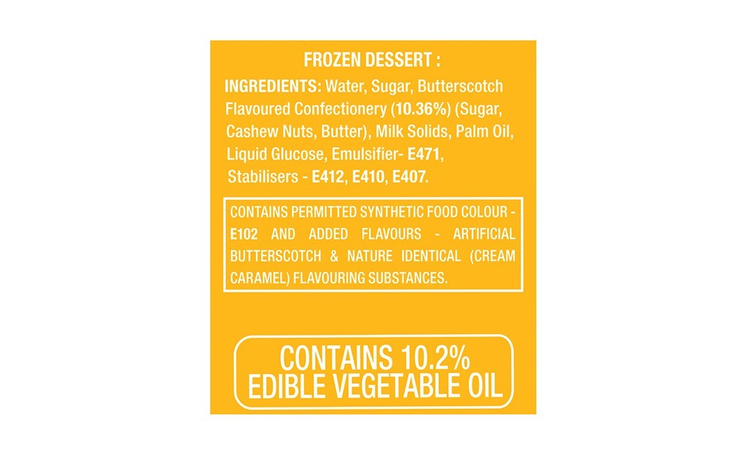 Kwality Walls Crunchilicious Butterscotch    Cup  700 millilitre